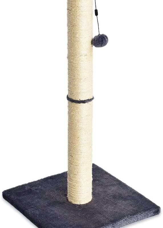 Cat Scratcher - Indoor Classic Single Cat & Kittens Scratching Post, Medium (31.5"H) - Grey